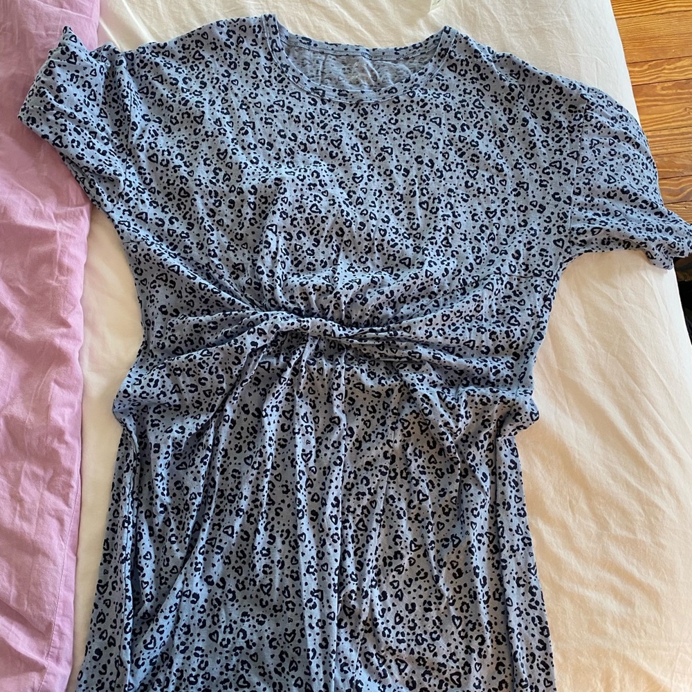 Aerie Knot front printed T shirt dress